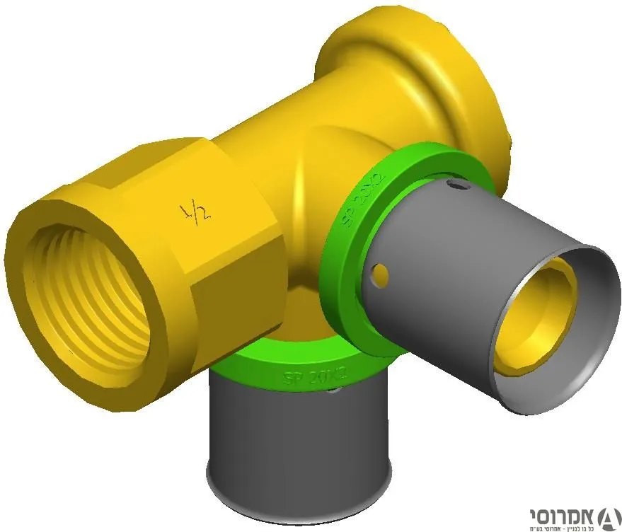 תושבת כפולה 90 מעלות לחיצה