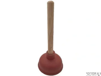 פומפה לפתיחת סתימות +ידית עץ
