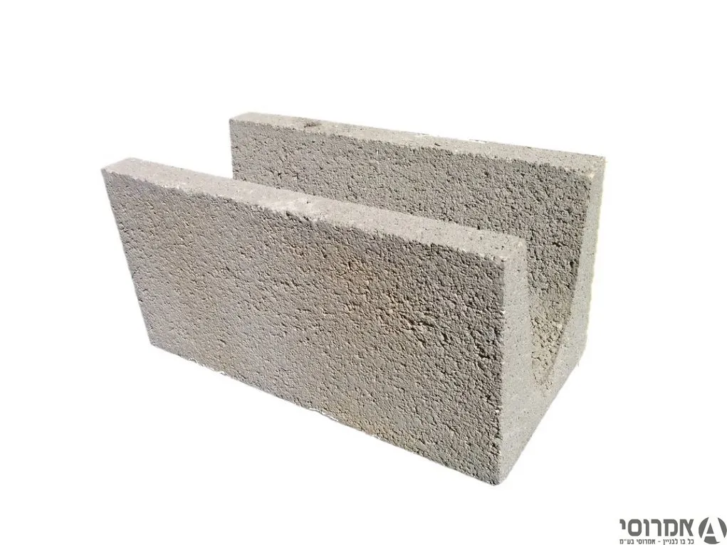 בלוק שוקת 40*20*20 U (במשטח 75 יח')