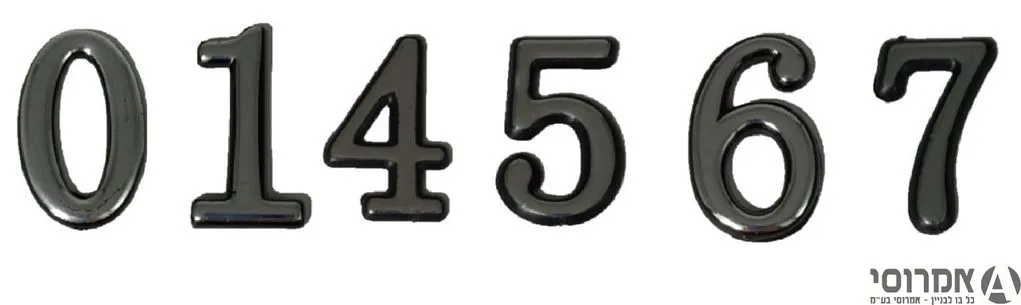 מספרים לדלתות-גוון ניקל (50 מ"מ)