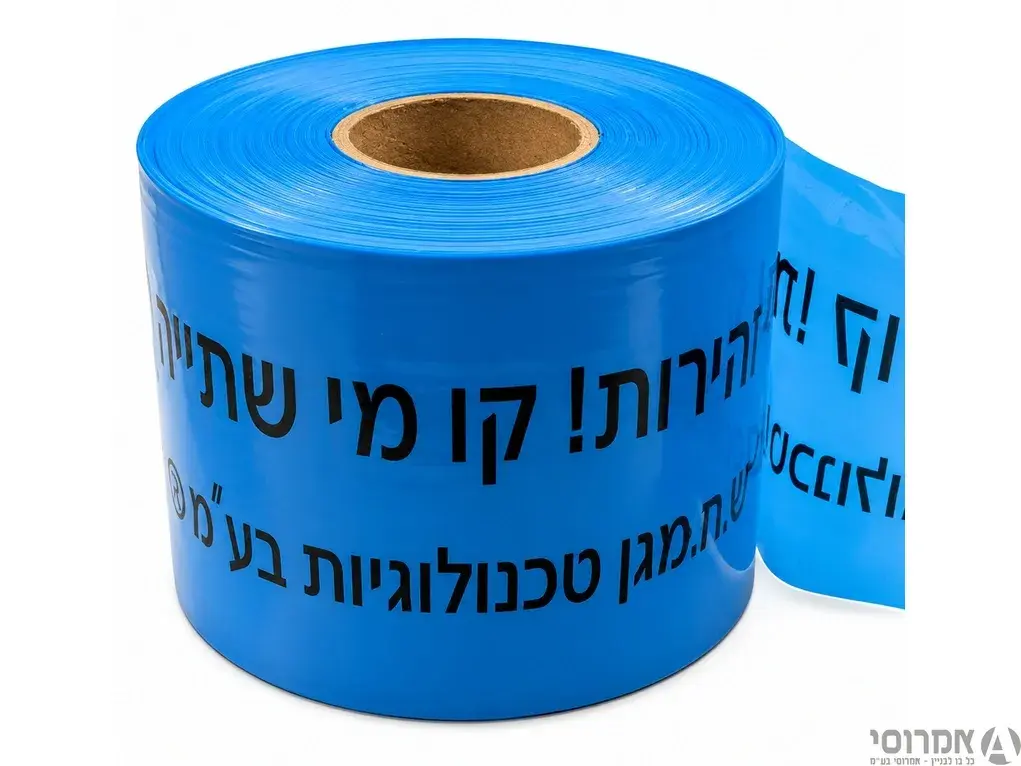 סרט סימון תשתית מים כחול 3" (250 מטר)