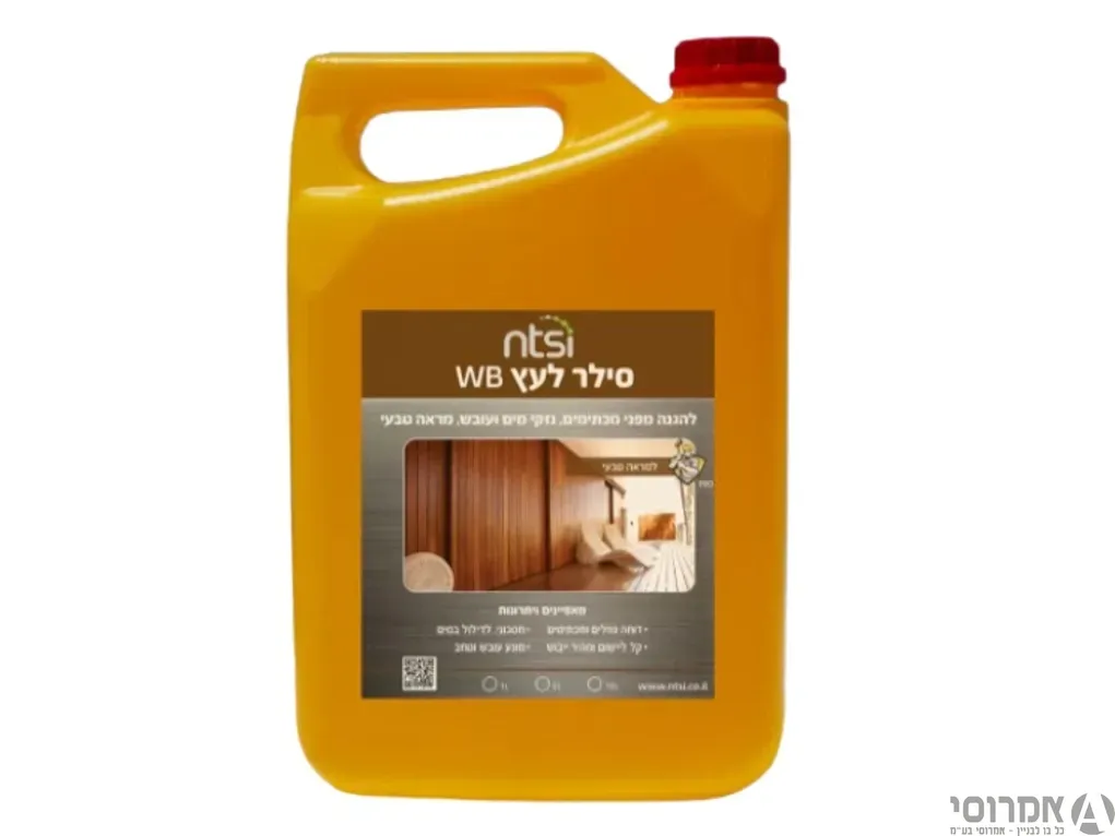  סילר לעץ WB אורך חיים גבוה הגנה מכתמים,דילול במים,ניזקי מים ועובש, מראה טיבעי (ג...