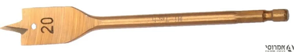 מקדח עץ שטוח טיטניום 20 מ"מ