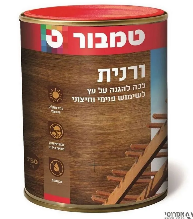 ורנית לעץ שקוף מט [3/4 ליטר]