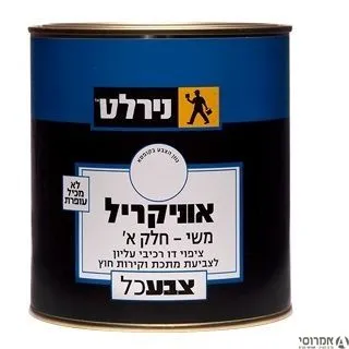 אוניקריל שקוף צלול מבריק א+ב (גלון)