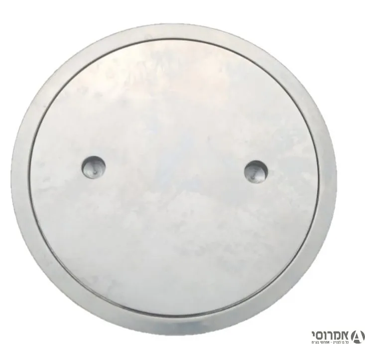 מכסה עגול לק.בקורת 4" כרום מט-מ.פ.ה. 3