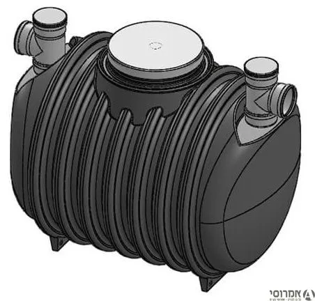 מפריד שומן 2100 ליטר תת קרקעי - כניסה / יציאה 8" חופית