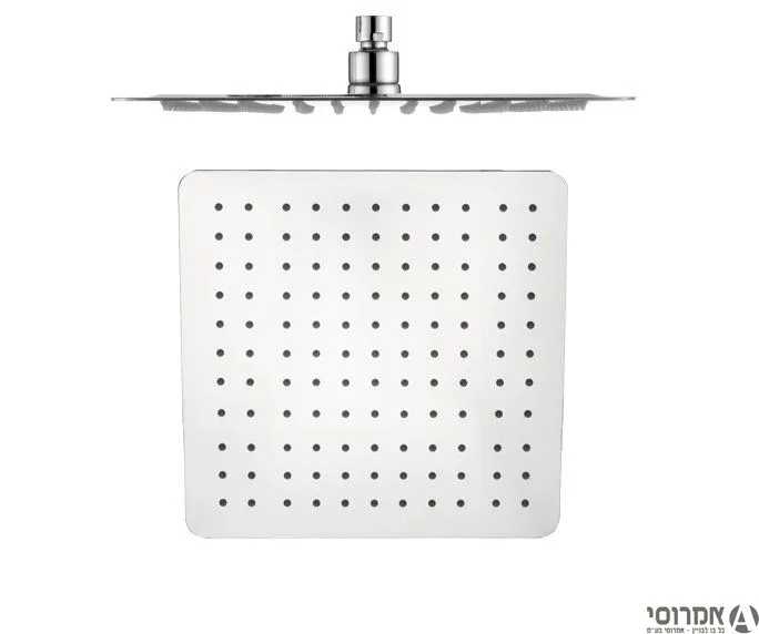 ראש מקלחת נירוסטה 20 מרובע TENOR 801503 חמת