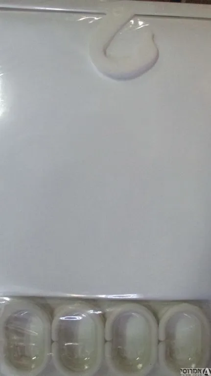 ספלאש וילון אמבטיה 1.8*1.2 לבן קלאסי