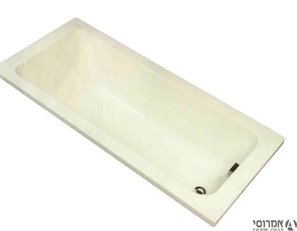 אמבטיה אקרילית מחוזקת MTI 120*70 CUBIK לבן ללא קונסטרוקציה***אין החזרה או החלפה ***