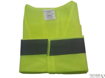 אפוד זוהר+פס זוהר (צהוב)