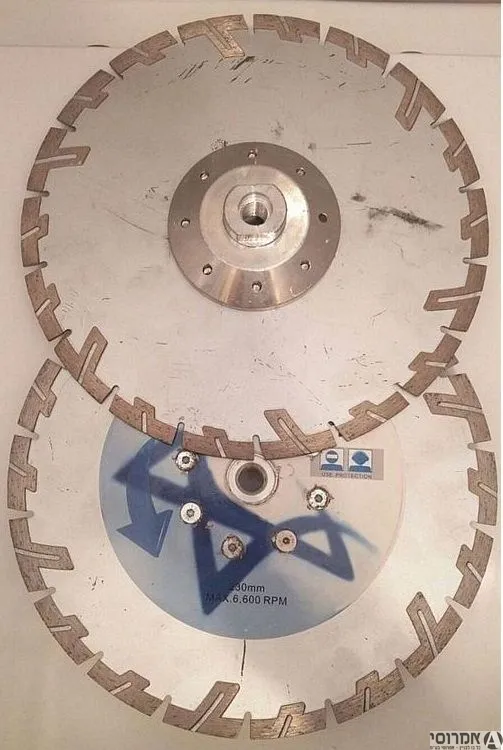 דיסק "9 כריש לבטון ושיש גרניט עם פלאנץ'- אלונה