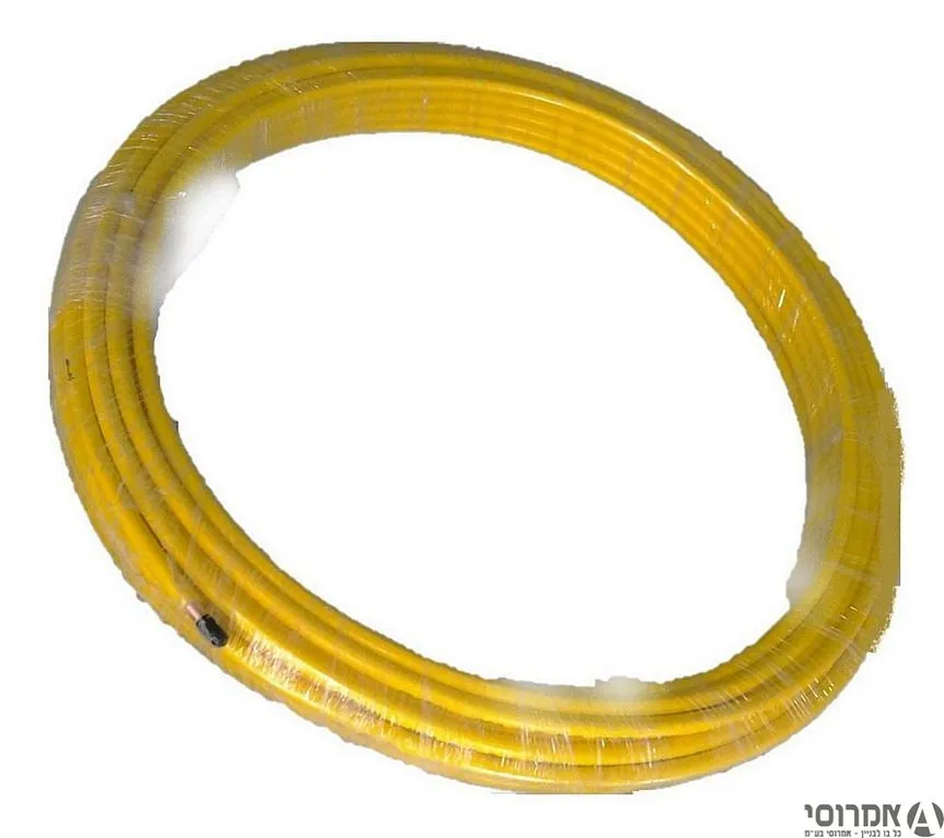 צינור נחושת מושחל תיקני מצופה צהוב "1/2 - [לגליל 45 מטר] 3