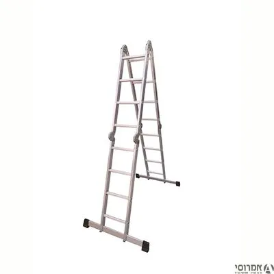 סולם אלומיניום מפרקים 16 שלב 4.44  מטר סמי
