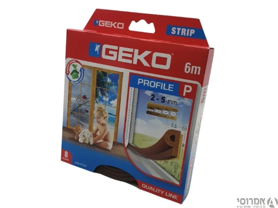 גומי אטימה חום לחלון /דלת פרופיל P [בליסטר 6 מטר]