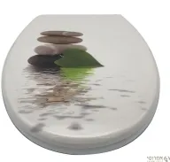 טורנדו פלוס מכסה אסלה נשלף חלוקי נחל אפור 990143 עוז גום