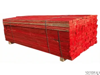 קרש עץ צבוע אדום 5*10 -גרמני ( לקוב )