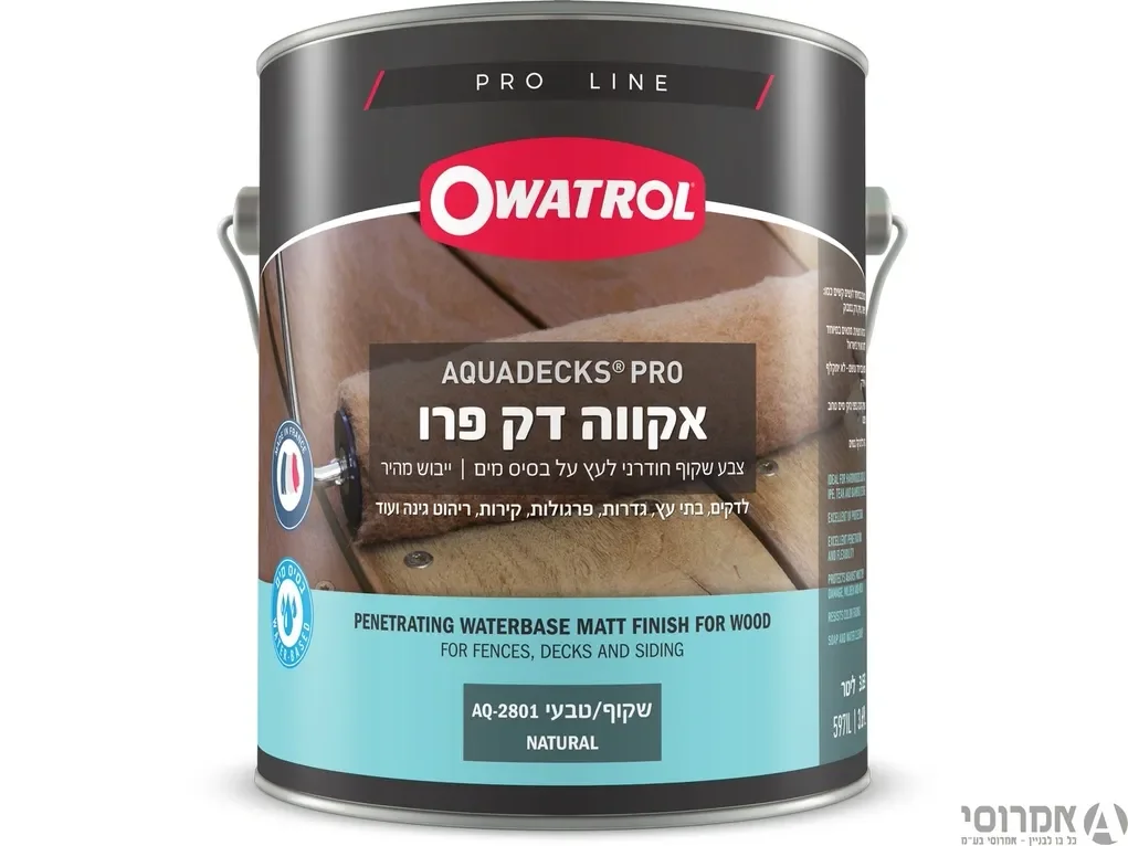 אקוודקס - צבע עץ חודרני על בסיס מים פלאד גוון טיק [גלון] -סאן דק