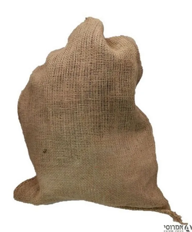 שק יוטה חום ריק למילוי חול לחסימת פריצות מים
