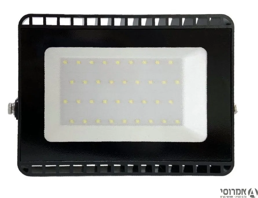 תאורת הצפה מסגרת שחורה 30W