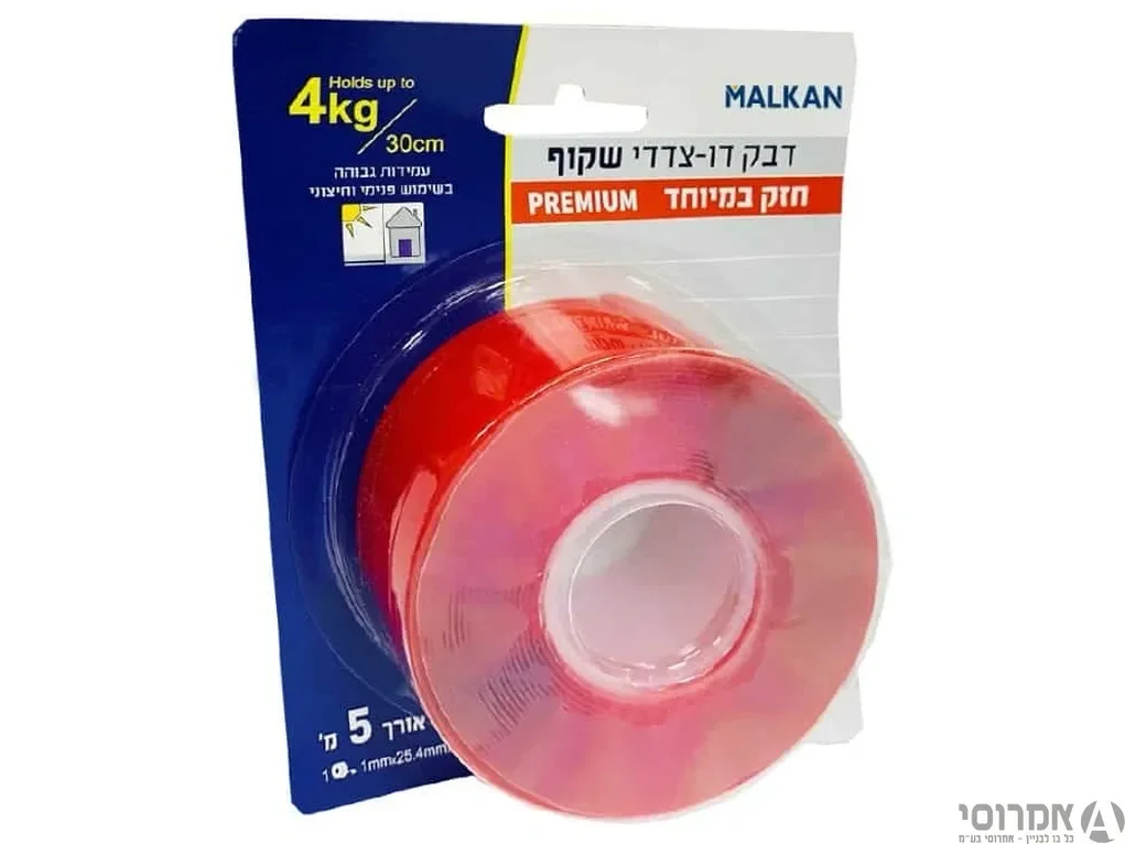 סרט דבק דו צדדי שקוף חזק במיוחד רוחב 25.4 מ"מ [5 מטר] 1283