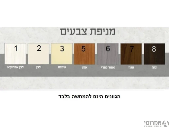 תוספת גוון כנף (אין החזרת/החלפת דלתות) (ליחידת כנף)