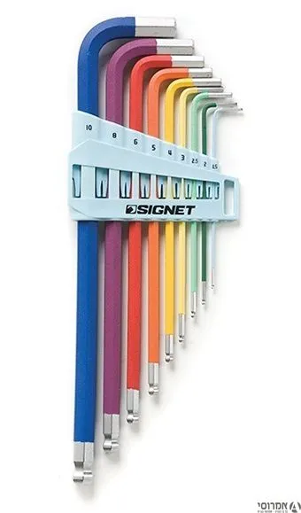 סט אלן כדורי צבעוני מגנטי 1.5-10 ממ 9 יח SIGNET