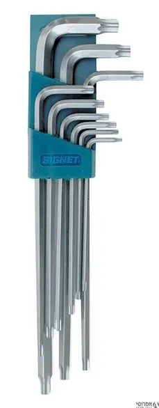 סט מפתחות TORX+חור ארוך 9 יח SIGNET