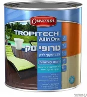 טרופיטק-צבע שקוף לעץ לתנאים קיצוניים - גוון דבש -סאן דק-[גלון]