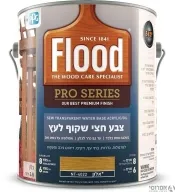 פלאד פרו צבע לעץ חצי שקוף על בסיס מים - בשכבה אחת בלבד  NT- 4022 אלון   גלון 3.6 ליטר