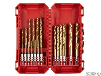 סט 19 מקדחי טיטניום לאימפקט - 2-10 מ"מ RED HEX מילווקי