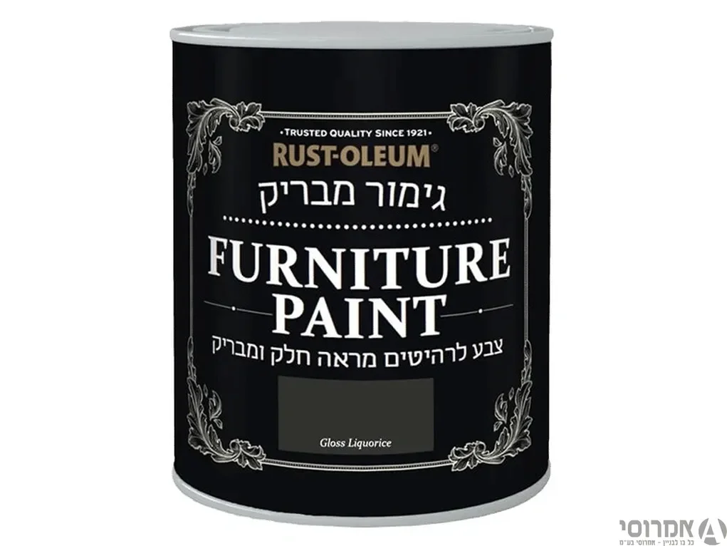 צבע לרהיטים [שאבי שיק] מבריק [0.75 ליטר] 16041 LIQUORICE- אלרם