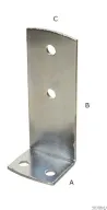 זוית תמיכה מאסיבית 4 מ"מ 60X180X70 (1560)