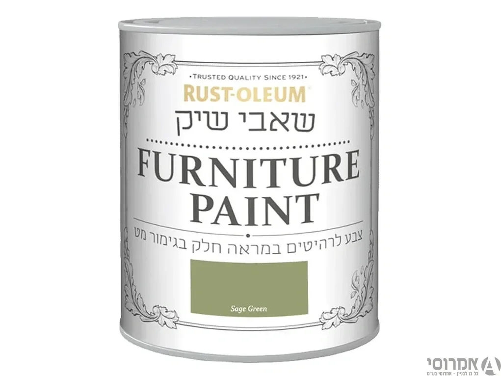 צבע לרהיטים [שאבי שיק] מט [0.75 ליטר] 14007 SAGE GREEN - אלרם
