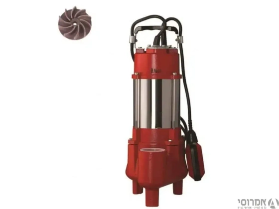 משאבה טבולה לביוב ביטק  2" -1100W גובה סניקה 12 -ל"ד 300