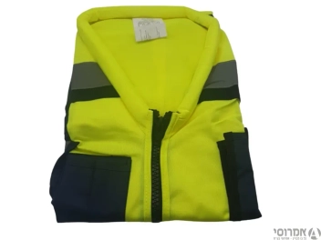 וסט אפוד מנהלים צהוב זוהר כולל כיסים