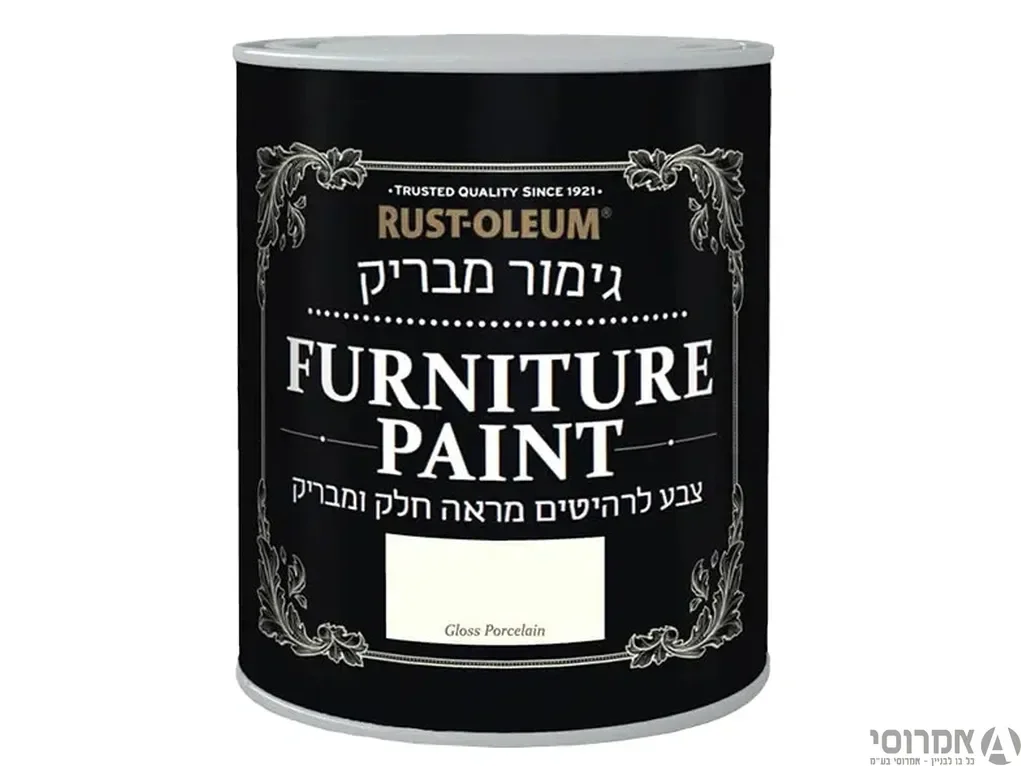 צבע לרהיטים [שאבי שיק] מבריק [0.75 ליטר] 16038 PORCELAIN - אלרם