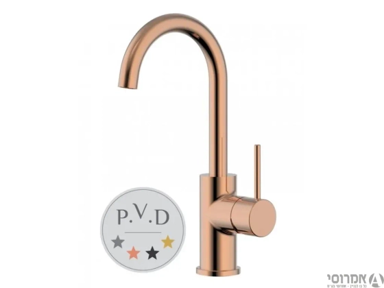 ברז מדגל סדרת רובי ערבוב ניצב עם פיה קשתית קצרה גולד רוז