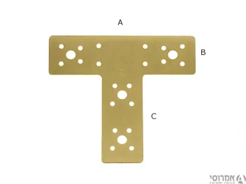 פלך שטוח T 2.5 160*45*140 מוזהב (405)
