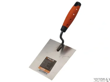 כף בניה טרפזית נירוסטה ידית גומי Solid 90/110x140mm מק"ט 6122