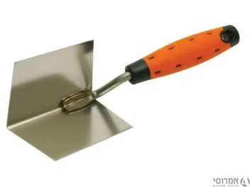 כף בניה זויתית נירוסטה (פנים) ידית גומי Solid 75/110mm מק"ט 6156