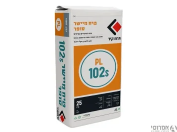 טיח חוץ מיישר סופר PL-102-S  משמש לחיפויים קשיחים ולברכות שחיה תרמוקיר [שק 25 ק"ג]- מבצע למשטח