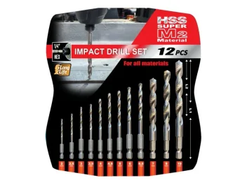 סט מקדחי אימפקט 12 HSS M2 SUPERיח B.TECH 10-2.0 מק"ט 0504547