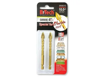 מקדח 4T זוג 1/4" אימפקט XXX4 B.Tech מידה 10.0 מק"ט 0509210