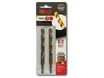 מקדח אימפקט זוג 1/4" קובלט M35 B.Tech מידה 10.0 מק"ט 0509510