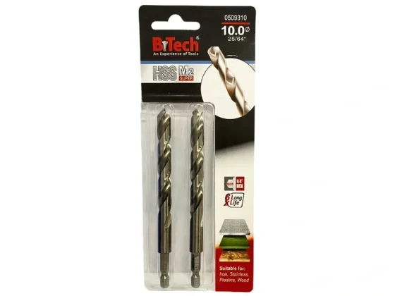 מקדח לאימפקט זוג B.Tech HSS SUM2 "1/4 מידה 10.0 מק"ט 0509310