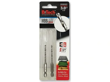 מקדח לאימפקט זוג B.Tech HSS SUM2 "1/4 מידה 3.0 מק"ט 0509303