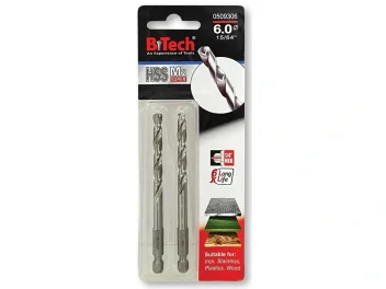 מקדח לאימפקט זוג B.Tech HSS SUM2 "1/4 מידה 6.0 מק"ט 0509306