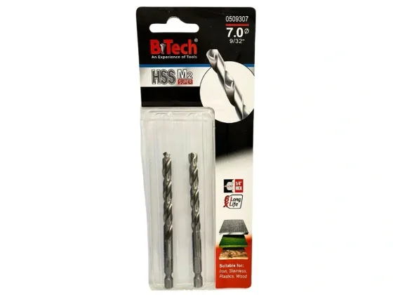 מקדח לאימפקט זוג B.Tech HSS SUM2 "1/4 מידה 7.0 מק"ט 0509307