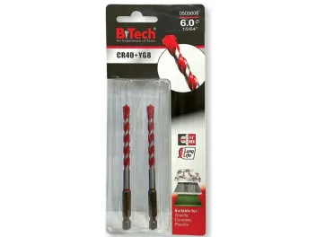 מקדח מולטי אוניברסלי זוג B.Tech "1/4 מידה 6.0 מק"ט 0509606